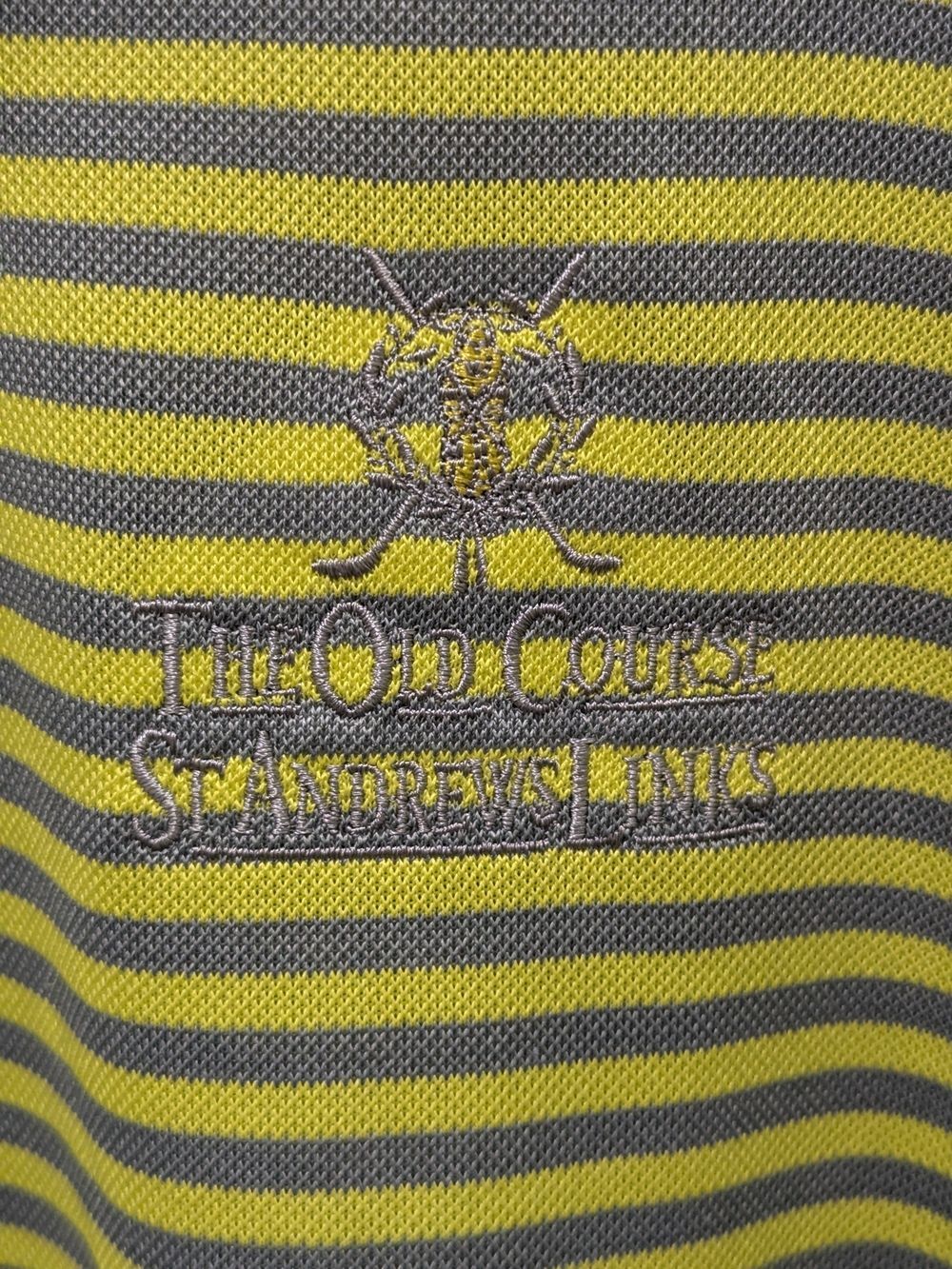 Bobby Jones St Andrews Old Course Performance Golf Polo Striped L - Picture 3 of 5